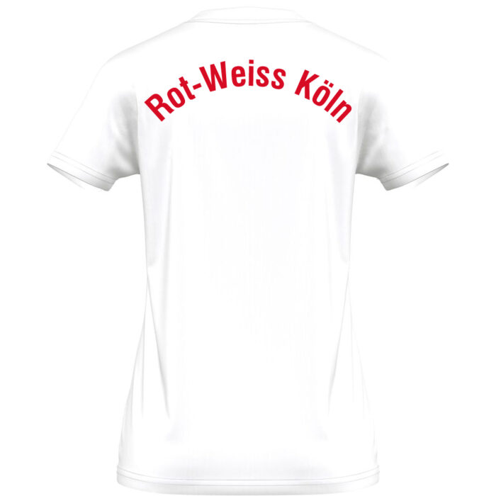 T-Shirt ohne Kragen Damen - Weiß – Bild 2
